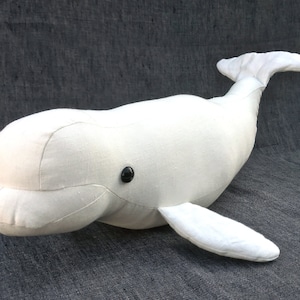 Beluga whale plush sewing pattern pdf download with detailed tutorial. image 2