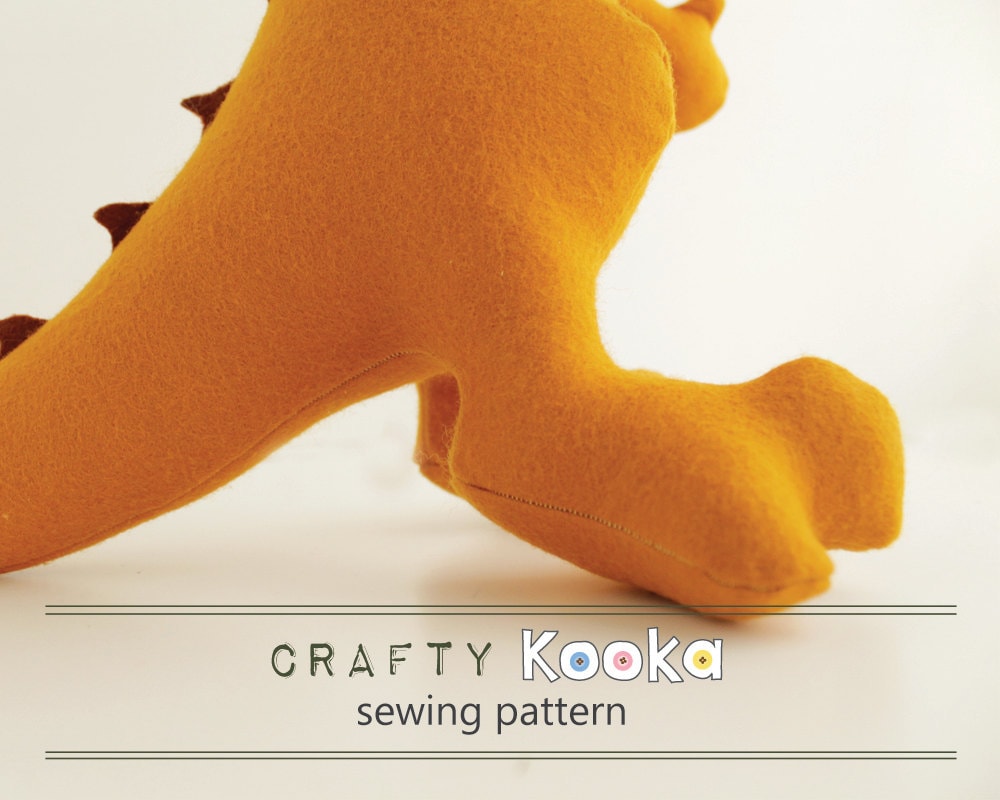Stuffed Animal Sewing Pattern T-rex Dinosaur Plush Sewing - Etsy