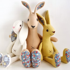 Bunny Rabbit Sewing Pattern Bundle, From Left to Right, Floppy Ear ...