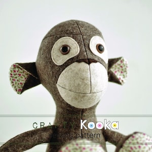 Monkey Plush Sewing Pattern: Soft Toy (PDF Download)