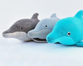 Dolphin porpoise plush pattern, pdf dolphin Soft toy pattern, tutorial and pattern