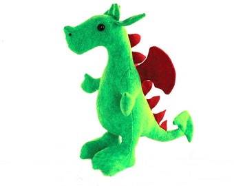 Dragon plush sewing pattern, downloadable pattern - sewing ebook pdf sewing projects