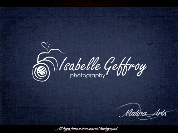 Logo Desing Camera Logo Heart Logo Photographer Logo Premade Etsy
