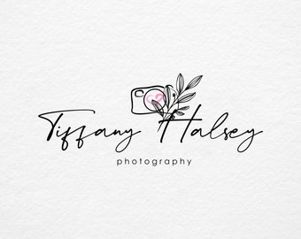 Premade Logo Photography Logo Camera Logo Flower Logo - Etsy