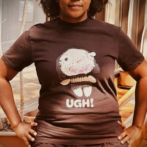 Gehaakt poppenfiguurtje UGH T-shirt | Leuk chagrijnig poppen-T-shirt