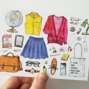 Boeken Lezer Kaart, I Like Big Books, Boekenwurm, Boek Lezen, Student, Schattig Boekworm Meisje, Literatuur Liefde, A6, Cindy Mangomini
