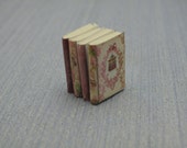 Pile four shabby chic decorative books library accessories 1 12 Scale Or 1 6 Scale Dollhouse Miniature playscale vintage books magazine