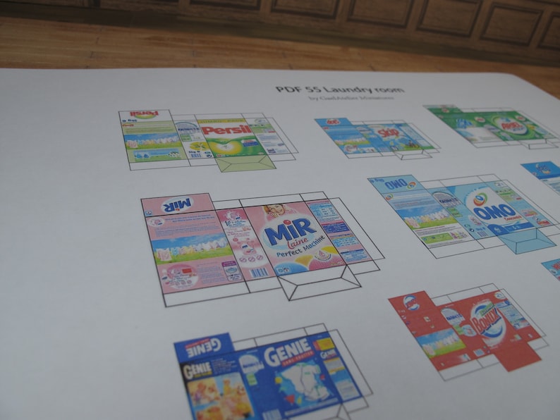 Downloadable Laundry Room Packages Prints Diy Set. Dollhouse | Etsy