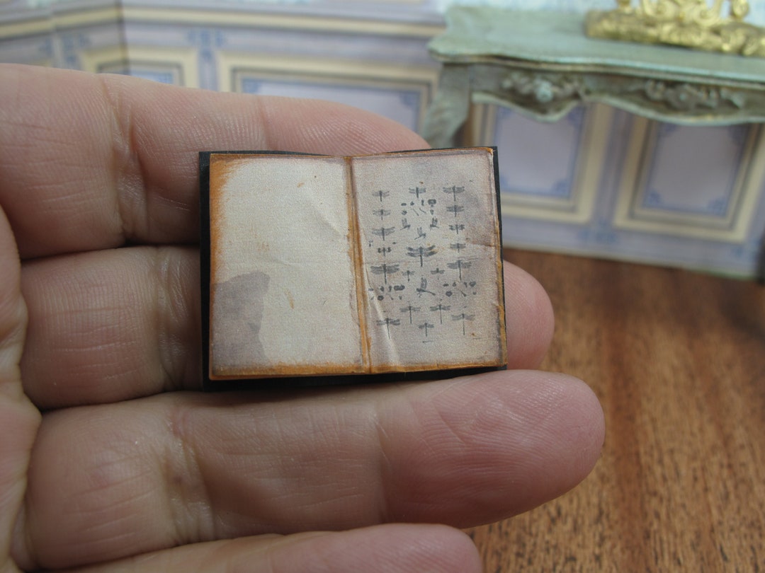 Miniature Open Antique Book Miniature Butterflies: Open Ephemeroptera ...