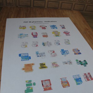 Downloadable Pharmacy Medication Box Prints Diy Set. Dollhouse ...