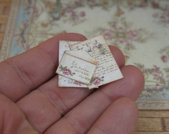 Dollhouse miniature set letter lady