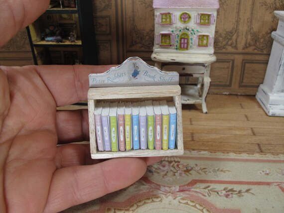 Gael Dollhouse Miniature Full Peter Rabbit Bookshelf Books Etsy