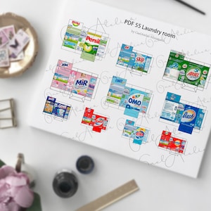 Downloadable Laundry Room Packages Prints Diy Set. Dollhouse | Etsy