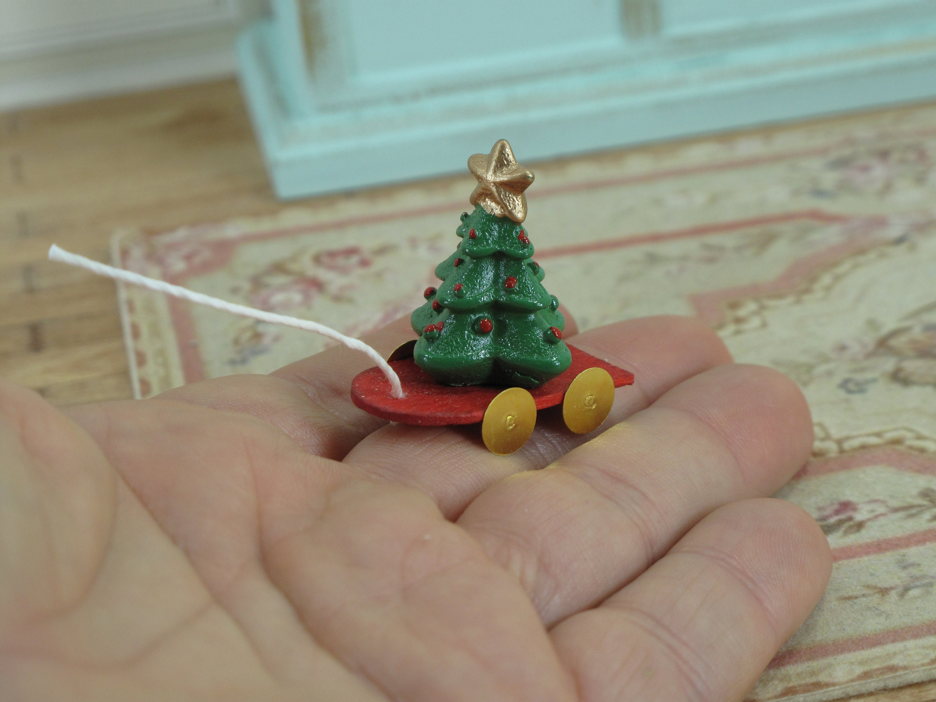 Dollhouse Pull Along Toy. Dolls House Miniature Nursery Toys Etsy