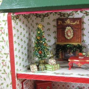 OOAK Christmas Doll House 1,48th Scale Fully Decorated. Unique Piece ...
