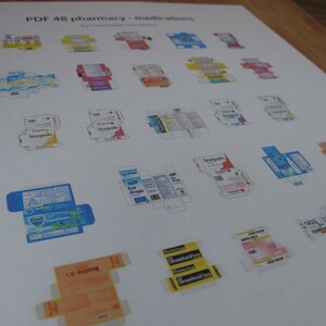 Downloadable Pharmacy Medication Box Prints Diy Set. Dollhouse ...