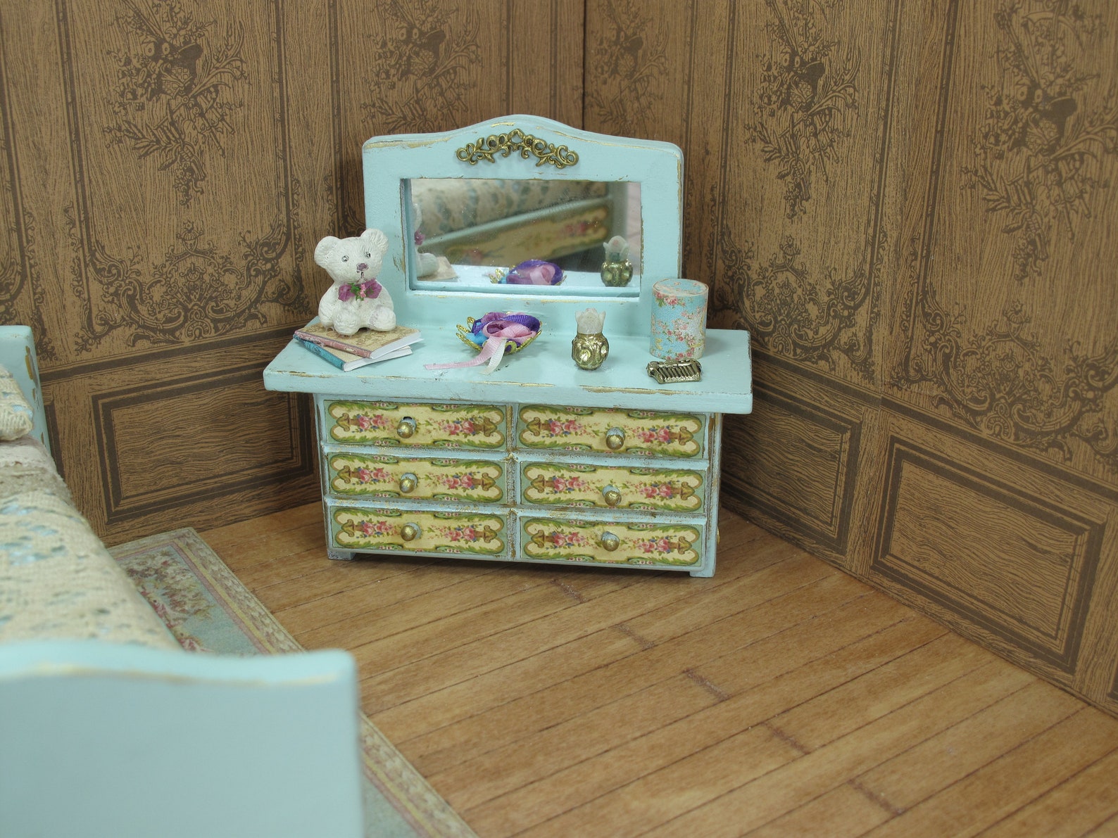 Dollhouse Furniture Lot Bedroom. Dollhouse Nursery Bedroom - Etsy