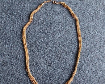 18-calowy naszyjnik Napier Multi Strand Gold Tone Liquid Chain Vintage Women Jewelry
