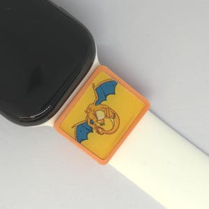 Charizard Anime Klockarmband Berlock, Eldödla Smartklocka Tillbehör, Resintryck Hållare