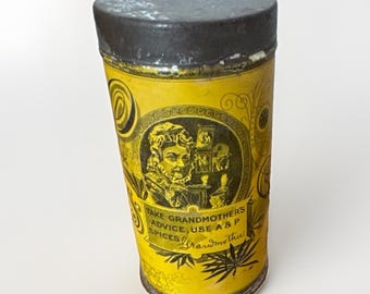 Antique A&P "Sultana Spice Mills" Cloves Advertising Tin