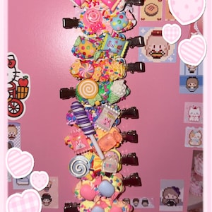 Decoden Hair Clips, Sweet Dessert Charms, Kawaii Hair Accessories