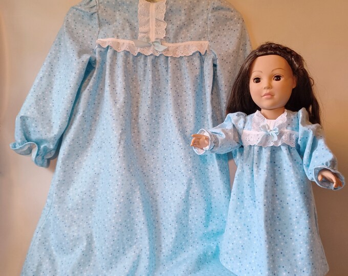 Matching Nightgowns for Your Girls and Their American Girl Dolls, or Any 18 Doll, Size 5 Etsy