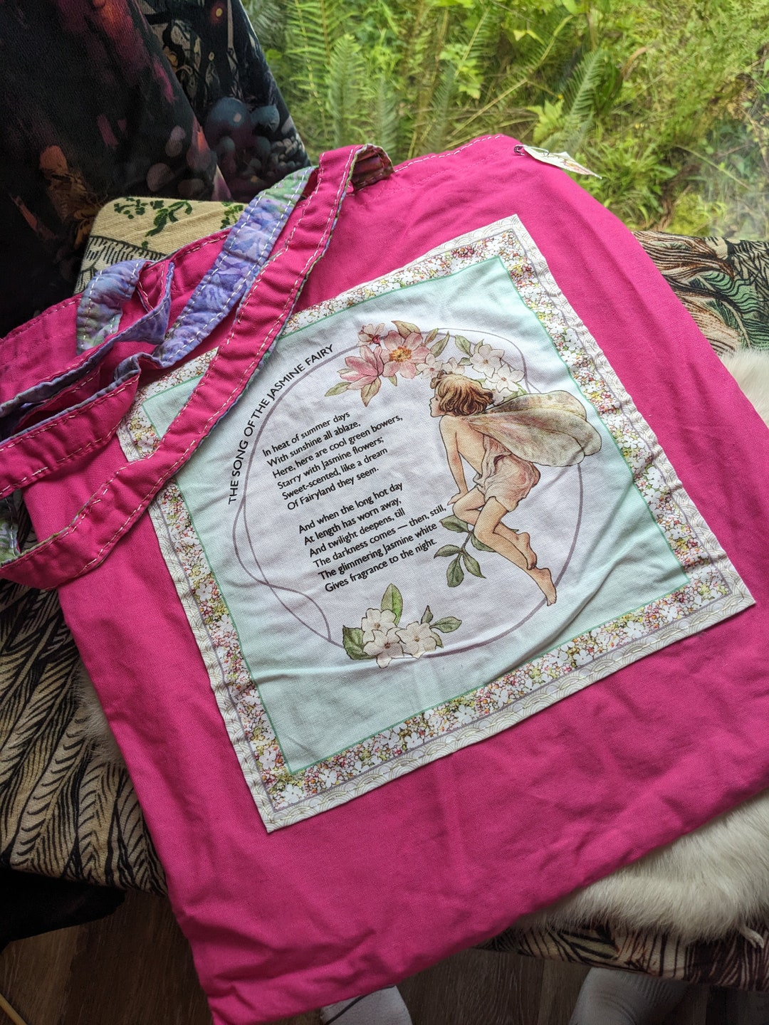 Jasmine Flower Fairy Fabric Tote Bag Etsy