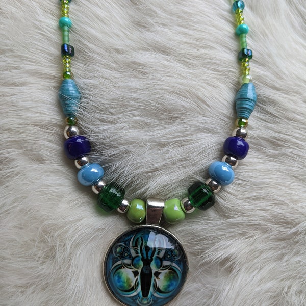 Gaia Earth Goddess Spirit Beaded Necklace