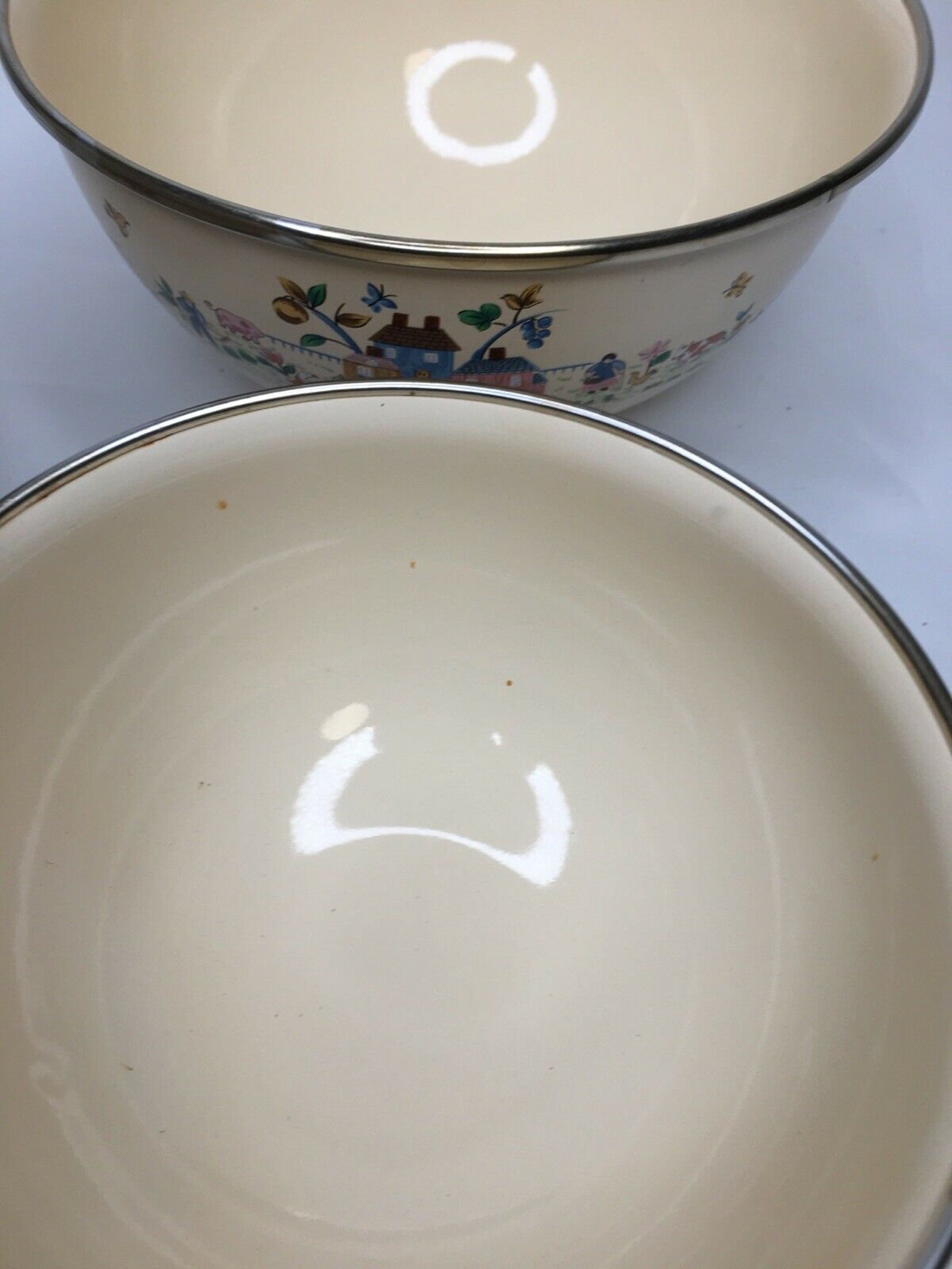 Vintage Heartland Enamel Nesting Bowls Set of 3 Metal Etsy
