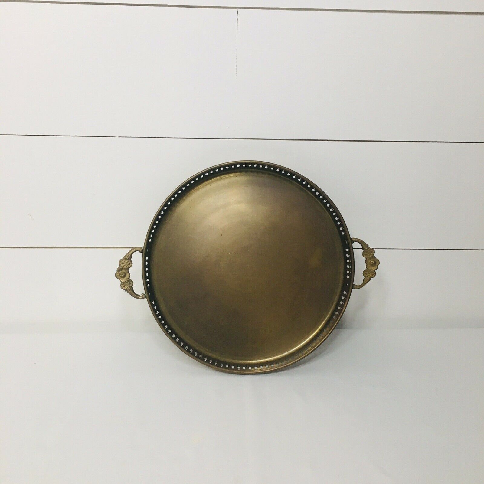Vintage Brass Tray Made In India With Handles Etsy