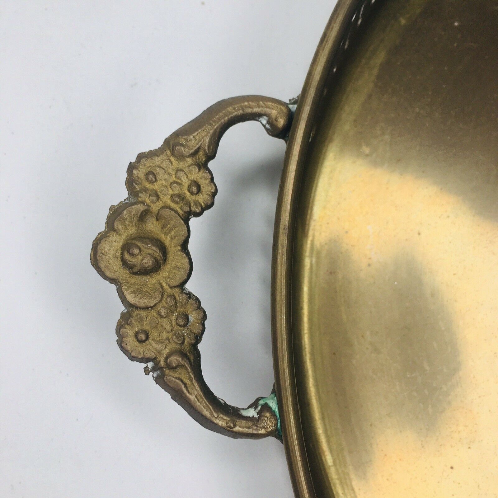 Vintage Brass Tray Made In India With Handles Etsy