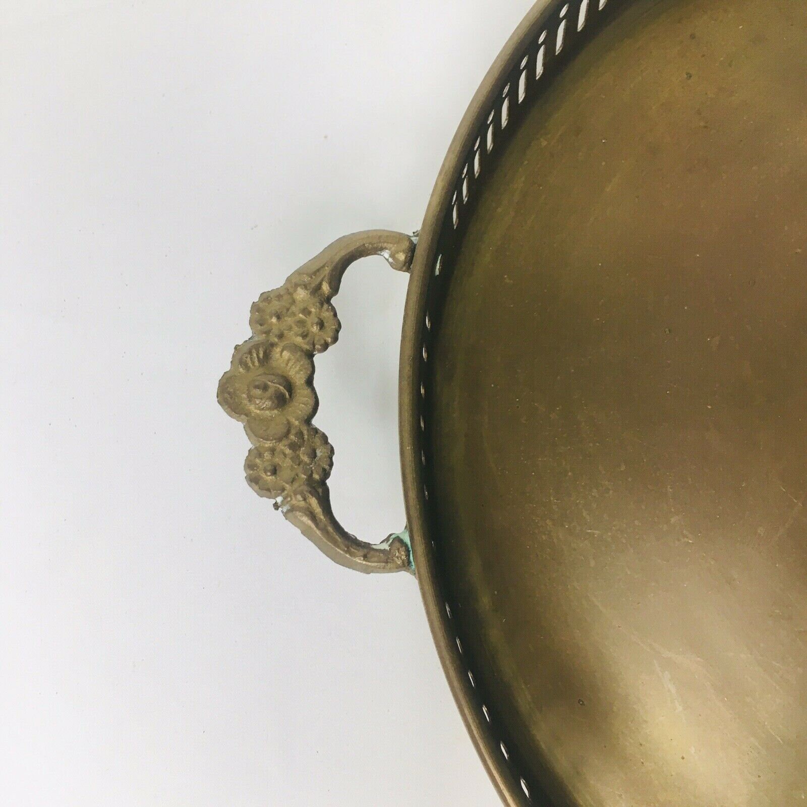 Vintage Brass Tray Made In India With Handles Etsy