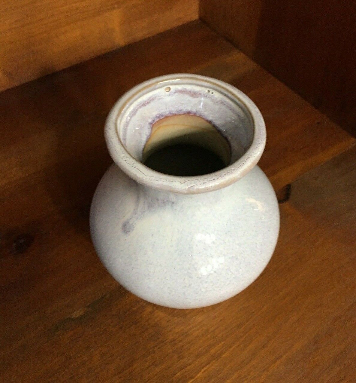 Vintage Light Blue Pottery Vase Etsy