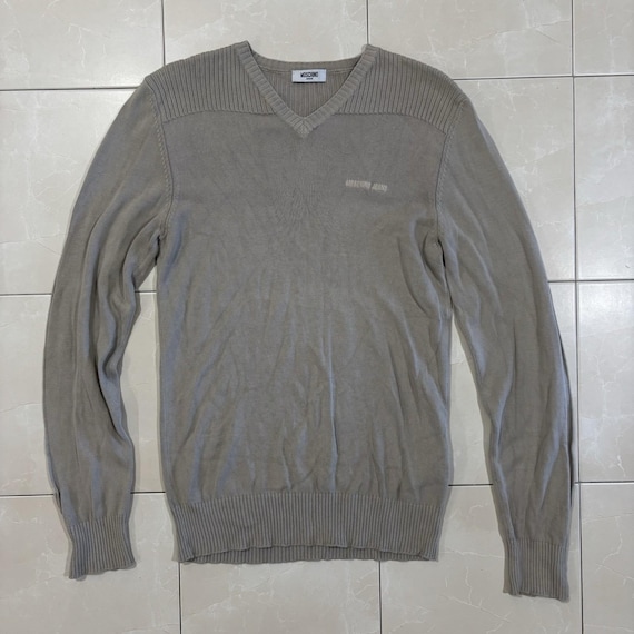 Vintage Archive Moschino Jeans V Neck Sweater Knit Co… - Gem