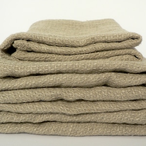 Leinen Waffel Handtuch, Stonewashed Leinen Handtuch, Sauna Handtuch, Bio Handtuch mit Waffel Muster, Badetuch, Vegan Handtuch, Flachs Handtuch
