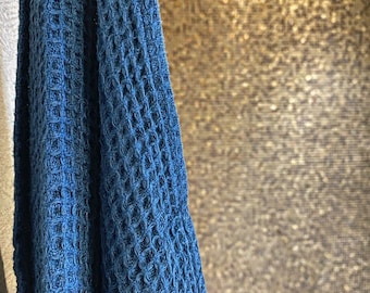 Waffle Weave Linen Bath Towel, Soft Organic Fabric
