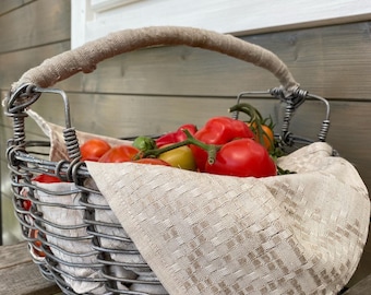 Linen Kitchen Towel Set, Absorbent Half Linen Cotton Dish Towels