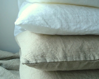Linen Pillow case, Set of two 20"x28", Soft pillow cover, Pure linen pillow cover