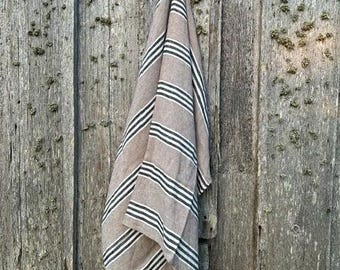 100 % gewaschenes Leinenhandtuch, Badetuch aus Naturleinen, Strandtuch, Saunatuch, Spa-Geschenk