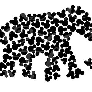 Mickey Head Elephant - SVG Cutting File - Digital Download