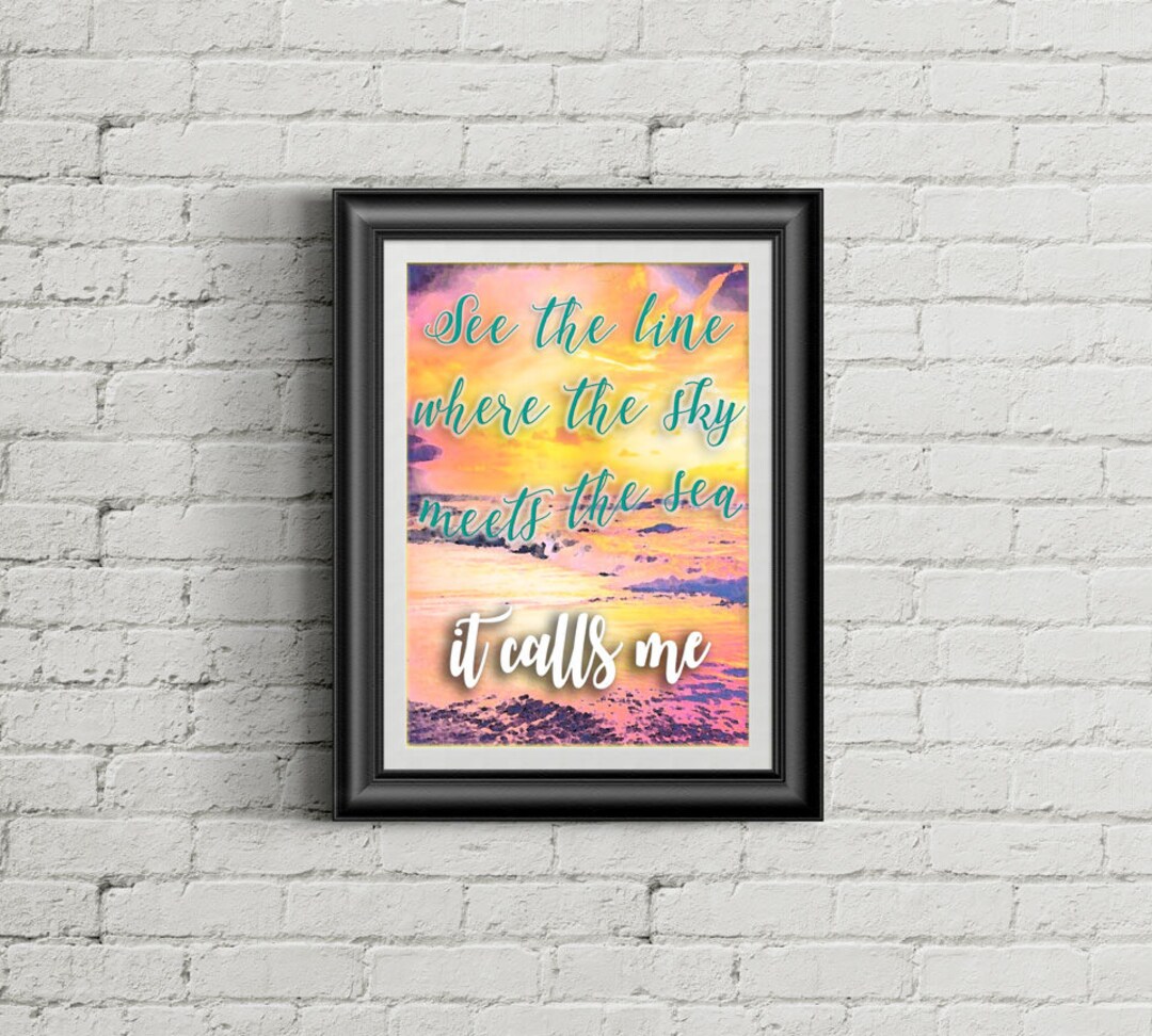 Moana Song Lyrics Quote Disney Art Printable Digital Etsy
