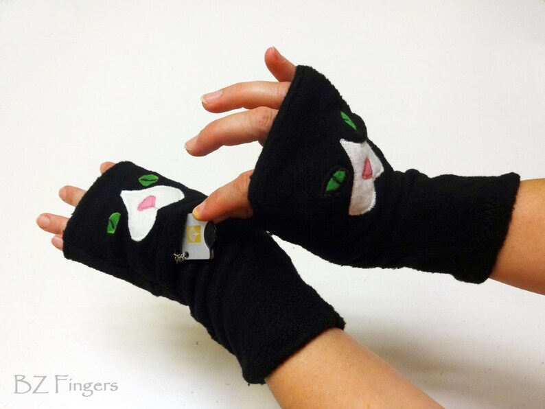 Cat Gift. Custom Fingerless Gloves for Cat Lovers Etsy