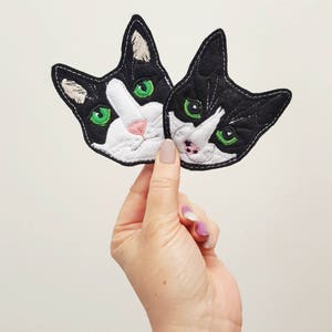 Cat Custom Portrait Patch. Personalized Cat Gift. Textile Art. image 8