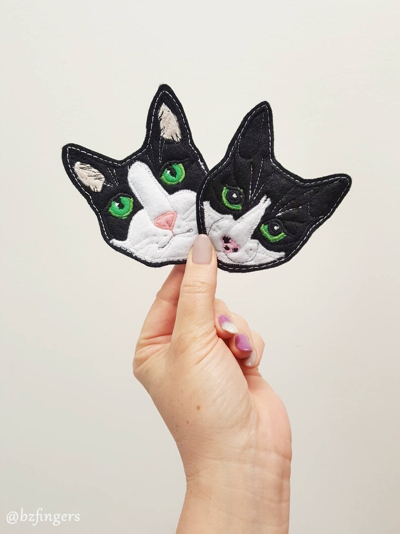 Cat Custom Portrait Patch. Personalized Cat Gift. Textile Art. image 8