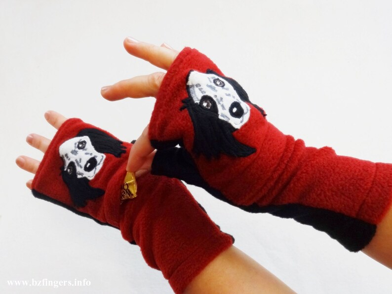 Dog Portrait Custom Fingerless Gloves With Pockets. Dog Etsy