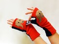 Dachshund Dog Walking Gloves. Fingerless Gloves with Pockets. product logo