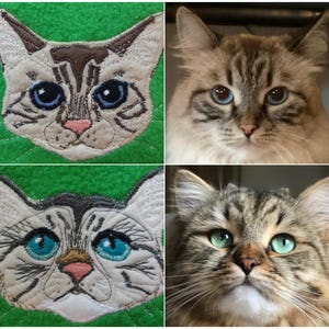 Cat Custom Portrait Patch. Personalized Cat Gift. Textile Art. image 9