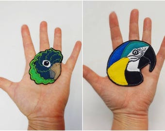 Parrot Portrait Patch Personalized Custom Gift