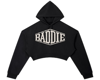 Sweat à capuche court BADDIE — Pull streetwear pour femme