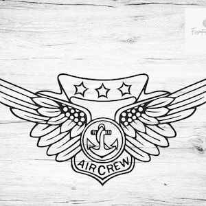 USMC Air Crew Wings, USMC, Marines, Air Crew, Marine Corps Logo, Military Logo, Marine Corps, SVG, Sublimation, Air Wing, Cricut, Silhouette